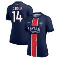 Camiseta Paris Saint-Germain Desire Doue #14 Primera Equipación Replica 2024-25 para mujer mangas cortas